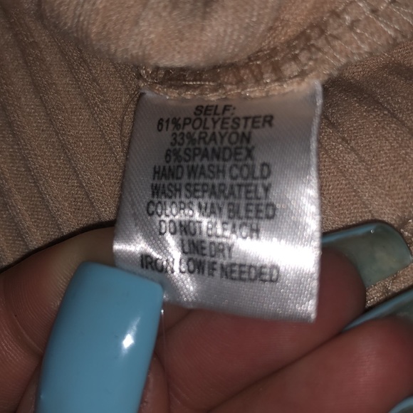 Tan bodysuit with cut out bell sleeves! - Picture 4 of 4